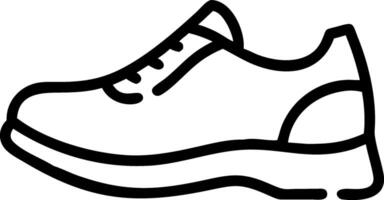 Black outline of a running shoe sneaker footwear 2 vector