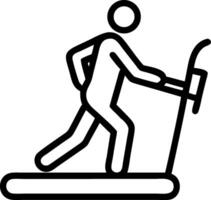 Person running on treadmill icon fitness exercise 2 vector