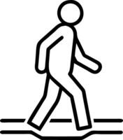 Pedestrian walking on a path icon symbol person vector
