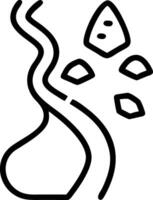 Winding path with scattered stones icon gravel rocks vector
