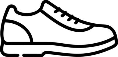 Black outline of a single athletic shoe sneaker footwear vector