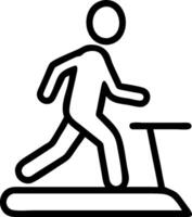 Person running on treadmill icon fitness exercise vector
