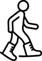 Person walking in snow boots icon winter vector