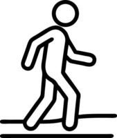 Black and white icon of a person walking silhouette 2 vector