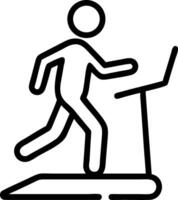 Person running on treadmill icon fitness exercise 1 vector