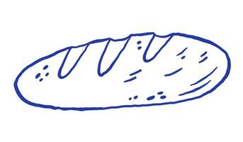 Hand draw bread illustration. Fresh bakery in sketch style. vector