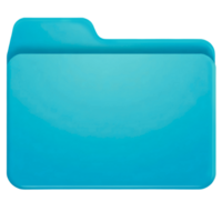 Light blue folder icon isolated on transparent background png
