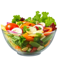Yummy salad bowls isolated with transparent background png