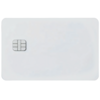 White credit card isolated on the transparent background. png