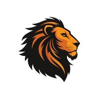 Majestic Lion Head Logo Icon, Powerful Wild Animal Symbol, Illustration for Strength, Leadership, Mascot, Sports, Branding, Business, and Wildlife Design. vector