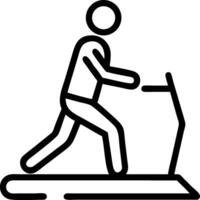 Person walking on treadmill icon fitness exercise vector