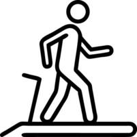 Person walking on treadmill icon fitness vector