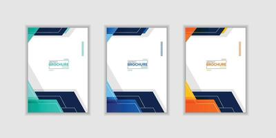 Modern Book cover brochure designs in geometric style. Professional Brochure cover design vector