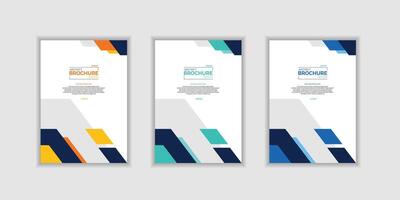 Modern Book cover brochure designs in geometric style. Professional Brochure cover design collection illustration vector
