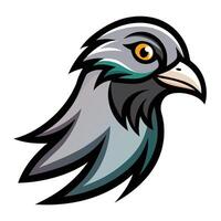Modern fierce bird mascot logo design with sharp lines and bold colors, perfect for sports teams, eSports, branding, and competitive identity. vector