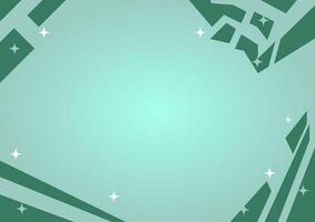 Abstract background with glowing stars and teal green gradients in modern geometric layout. Great for digital presentations, web design, and sleek tech branding vector