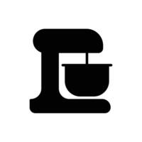 Black Icon of a Stand Mixer in a Minimalist Style for Kitchen Use vector