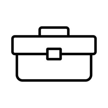 sencillo contorno de un caja de herramientas para práctico utilizar en varios artesanía y vientos alisios vector