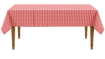 A red and white checkered tablecloth png