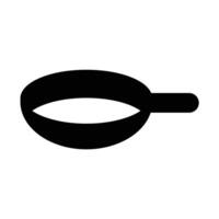 Simple Black Kitchen Strainer Icon for Food Preparation and Cooking Use vector