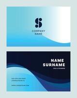 Professional business card template layout with clean lines and modern design. Ideal for personal branding, corporate identity and creative professionals vector