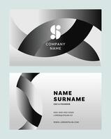 Professional business card template layout with clean lines and modern design. Ideal for personal branding, corporate identity, and creative professionals vector