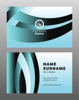 Professional business card template layout with clean lines and modern design. Ideal for personal branding, corporate identity or creative professionals. vector