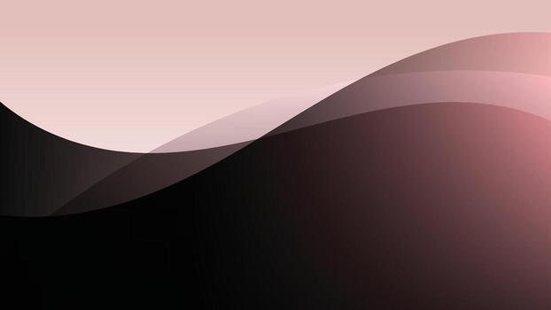 Smooth flowing black pink abstract background with soft gradient blend. Modern and elegant design ideal for digital visuals, presentations, and creative compositions. vector