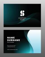 Professional business card template layout with clean lines and modern design. Ideal for personal branding, corporate identity or creative professionals vector