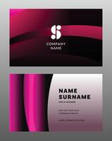 Professional business card template layout with clean lines and modern design. Ideal for personal branding, corporate identity, and creative professionals. vector