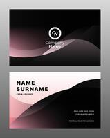 Professional business card template layout with clean lines and modern design. Ideal for personal branding, corporate identity, or creative professionals vector