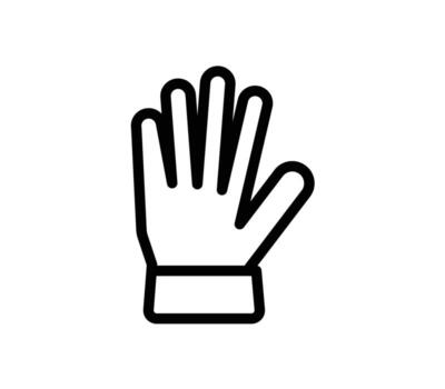 Simple Line Drawing of a Raised Hand Gesture for Communication and Greeting vector