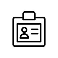Simple Outline of a Name Badge or Identification Card Template Design vector