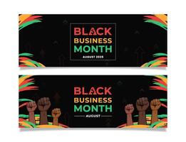 Set Design Celebrating Black Business Month with Diversity and Progress vector
