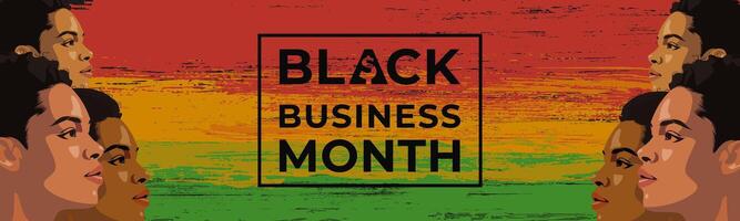 Celebrating Black Business Month with Vibrant Artwork and Empowering Representation vector