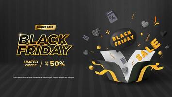 Black Friday sale promotional graphic vector