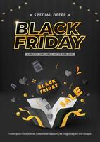 Black Friday sale promotional image vector