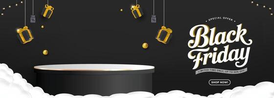 Black Friday promotional background image vector
