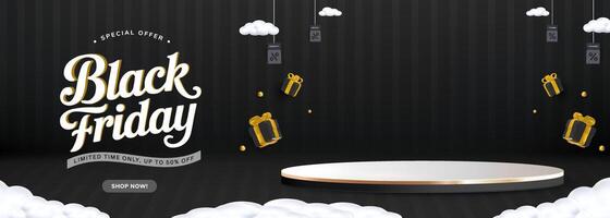 Black Friday special offer banner vector