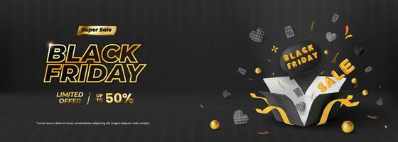 Black Friday sale banner vector