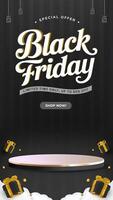 Black Friday sale promotional banner vector