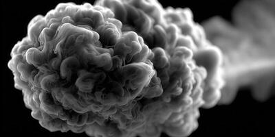 Intriguing abstract artwork showcasing dynamic smoke patterns with textured details and soft gradients. photo