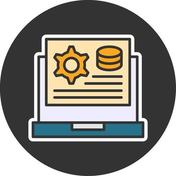 solicitud ajuste lleno gris circulo icono vector