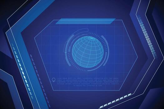 Futuristic Digital frame HUD technology Cyber background vector