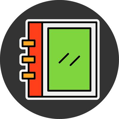 Notebook Filled Grey Circle Icon