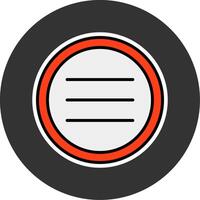 Minimal More Filled Grey Circle Icon vector
