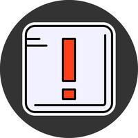 Exclamation mark Filled Grey Circle Icon Design vector