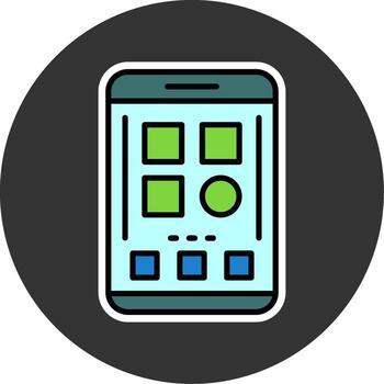 Categories Mobile Interface Minimal filled Grey Circle Icon vector