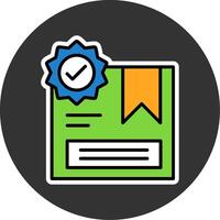 Recommended Minimal filled Grey Circle Icon vector