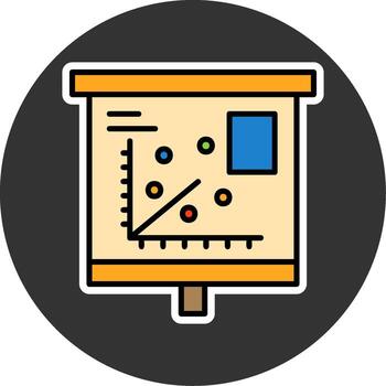 dispersión trama mínimo lleno gris circulo icono vector